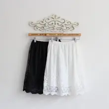 Сезон весна-лето; кружевная юбка для бюста без застежки; средняя короткая резная Марля; прозрачная базовая юбка