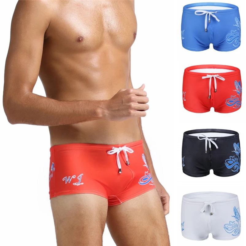 

Men Swimwear Swimsuits Swimming Boxer Shorts Trunks Pocket Mens Swim Boxers Beach Surf Board Shorts Bathing Suit #4JU03