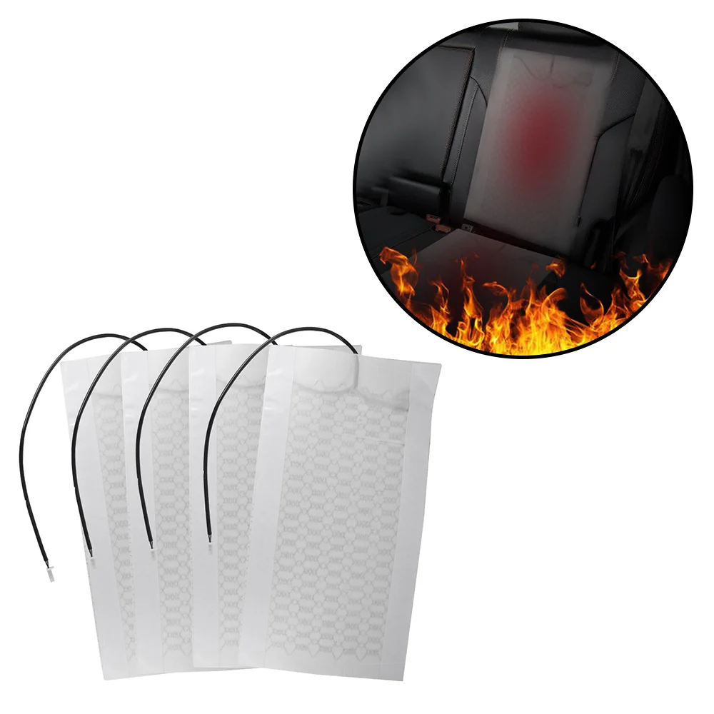 

Onever 4Pcs/Set 12V Non-Woven Fabric Carbon Fiber Winter Car Auto Seat Electrical Heater Pad Cushion