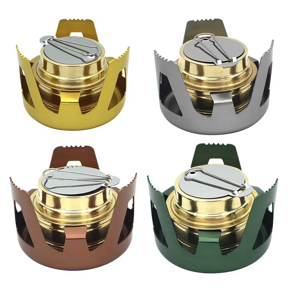 

97mm*65mm Portable Outdoor Stainless steel Mini Portable Hiking for Outdoor Camping BBQ Spirit Alcohol Stove