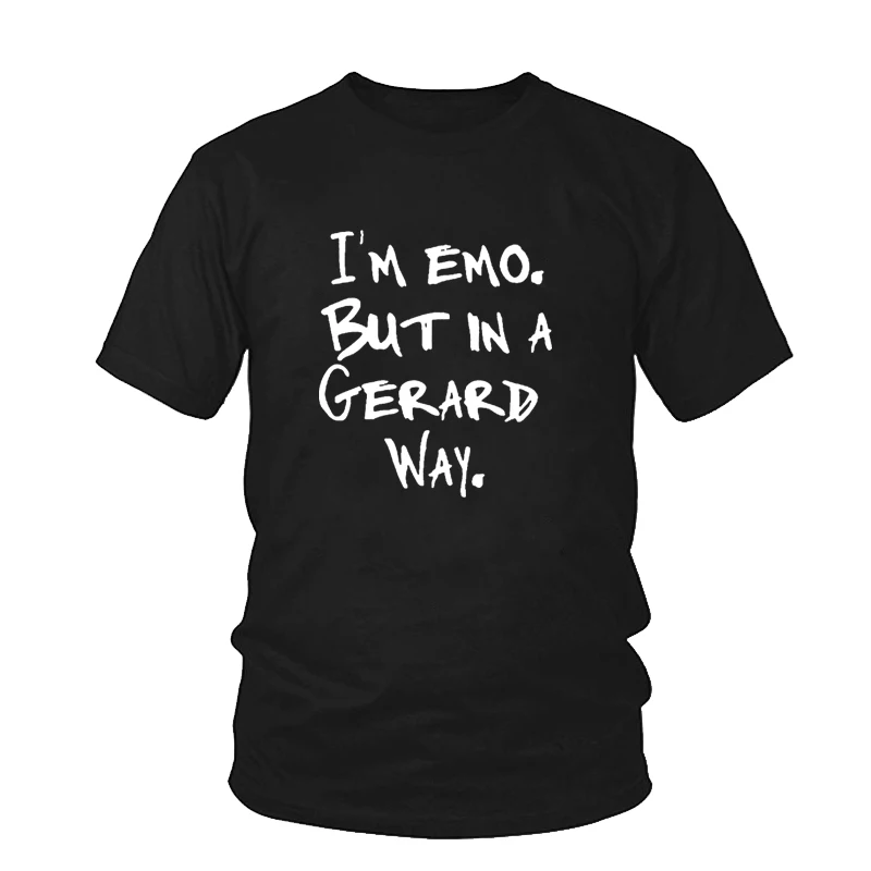 I'M Emo But In A Gerard Way футболка для женщин Harajuku с круглым вырезом хлопок короткий