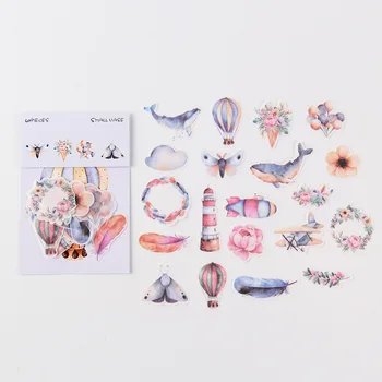 

Hot Air Balloon Insect Mini Bag Bullet Journal Decorative Stationery Stickers Scrapbooking DIY Diary Album Stick