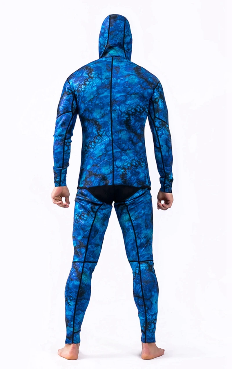 Hisea 1,5 мм Мужской Камуфляжный костюм для дайвинга YAMAMOTO SCR неопреновый костюм для подводной охоты теплый с капюшоном свободный Гладкий гидрокостюм для голени