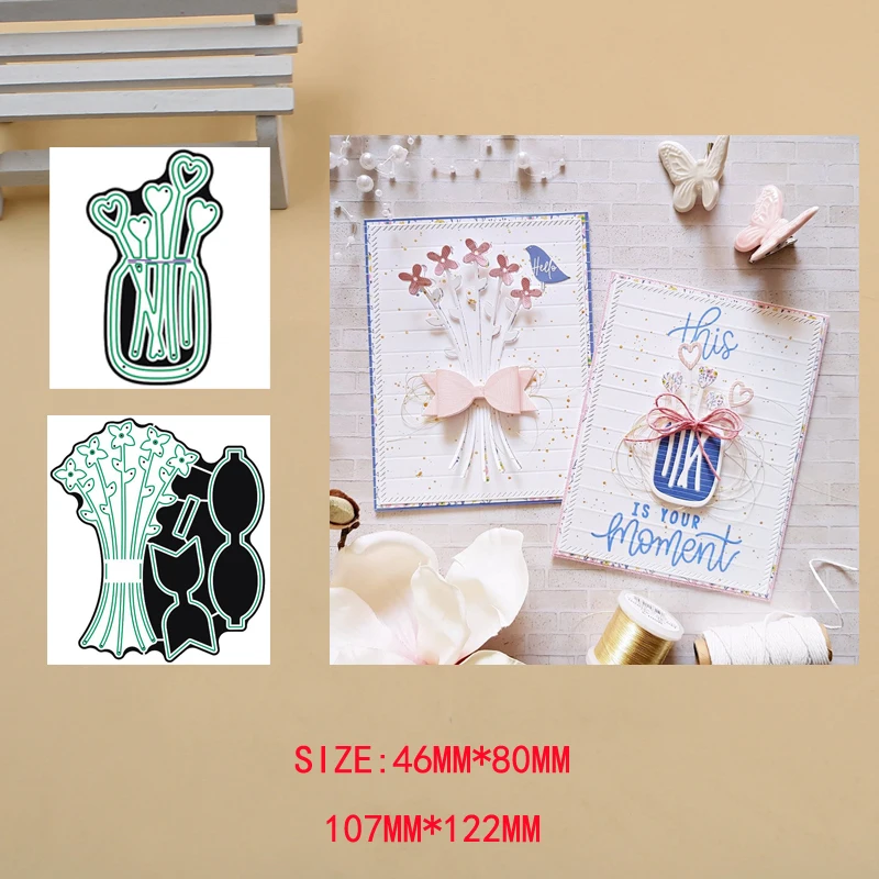 

Bouquet & Bow Die set Metal Cutting Dies Craft Album Dies Scrapbooking New 2019 Dies Embossing Stencils Paper Card Making