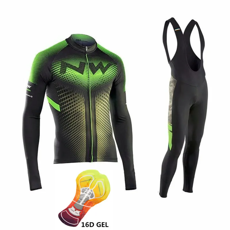 

Northwave NW 2019 Cycling Clothing Pro Team Jersey Long Thin Men Gel Pad Bike Pant Suit MTB Ropa Ciclismo MTB Cycling Clothes