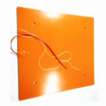 510*510*1,5 мм Тепловая панель для 3D-принтера силиконовый резиновый нагреватель 110 В 1000 Вт клейкая 1 сторона 100 k Термистор 4*10 мм отверстие 1000 мм свинец