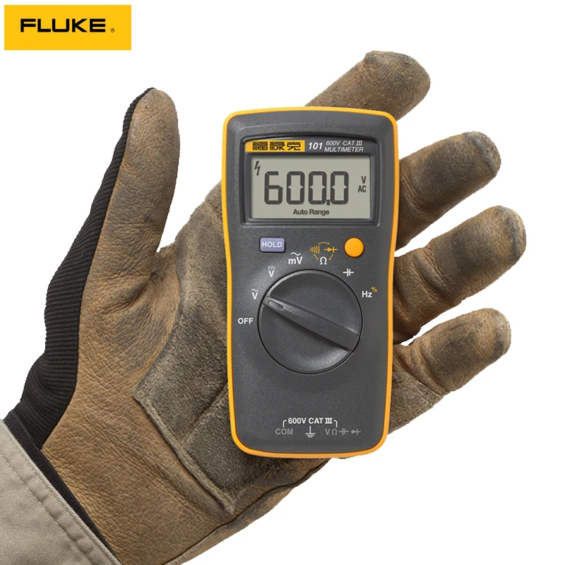 FLUKE-101-Portable-Handheld-Digital-Multimeter-Tester-F101-15B-Smaller-Version