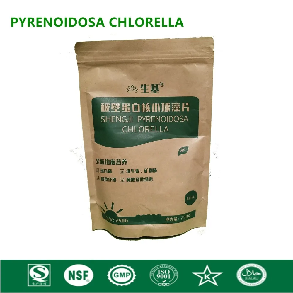 

Organic Chlorella Vulgaris Chlorella Pyrenoidosa Tablet Broken High Quality Rich of Chlorophyll,Protein