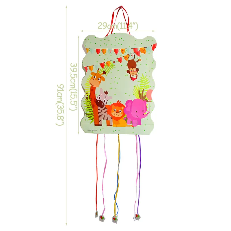 hanging ornament 1 шт. с днем рождения Джунгли животных торт Топпер День рождения украшения Дети кекс топперы джунгли вечерние 1 день рождения - Цвет: hanging ornament