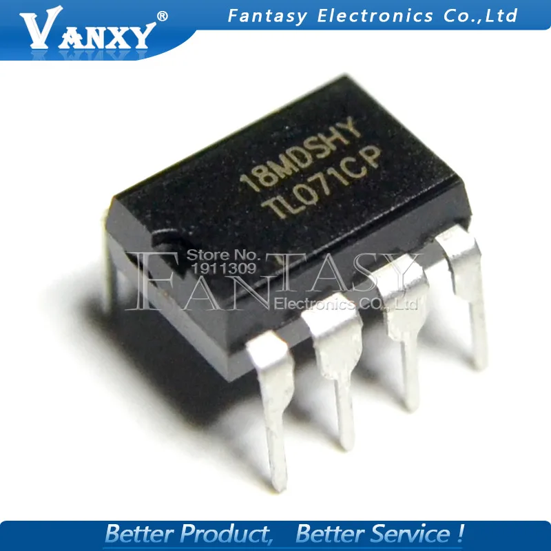 20Pcs TL071 TL071CP DIP-8 Low Noise JFET Input Operational Amplifiers TI IC NEW