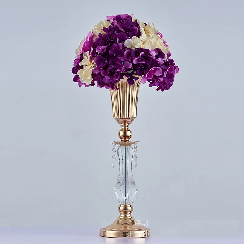 

Nice 50 CM TALL crystal goblet center stands the vase & candlestick FOR TABLE