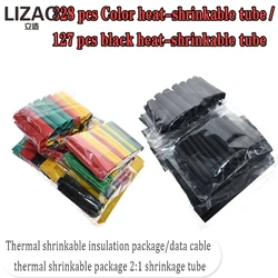127Pcs / 328Pcs Car Electrical Cable Tube kits Heat Shrink Tube Tubing Wrap Sleeve Assorted 8 Sizes Mixed Color