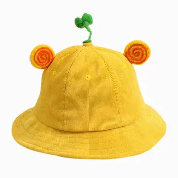 

Baby Hats Autumn Toddler Boys Girls Toddler Cartoon Rabbit Ears Bucket Caps Reversible Sun Headwear
