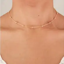 XL 0179 ожерелье из медных бусин модное изысканное золотое ожерелье из бусин-ожерелье со спутниковыми бусинами ювелирное изделие женский доступ к красоте