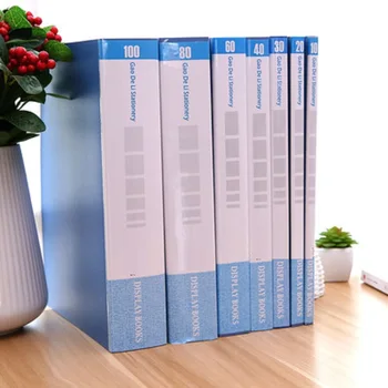 

Office File Storage Folder Plastic Transparent Information Booklet A4 Folder Insert 30/40/60/80/100 Page Student Test Paper Clip