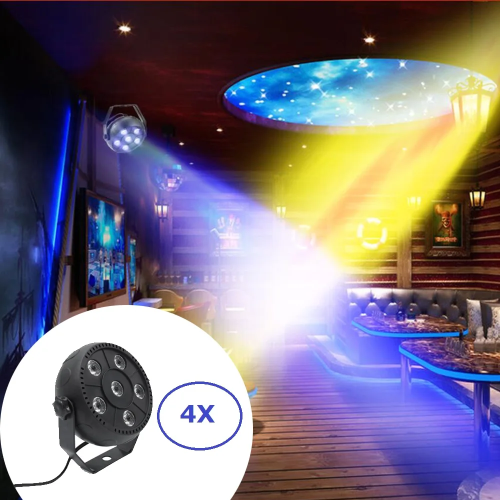 Flat Par Lights Mini 18W Dj лазерное освещение для дискотеки 6x1 5 W RGB 3 в 1 LED Can IP20 Stage Projector Machine