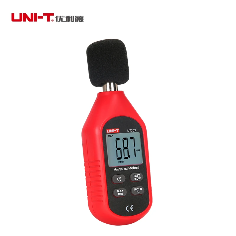 UNI-T UT353 Профессиональный мини цифровой звук измеритель уровня шума децибел мониторинг индикаторные тестеры 30~ 130 дБ