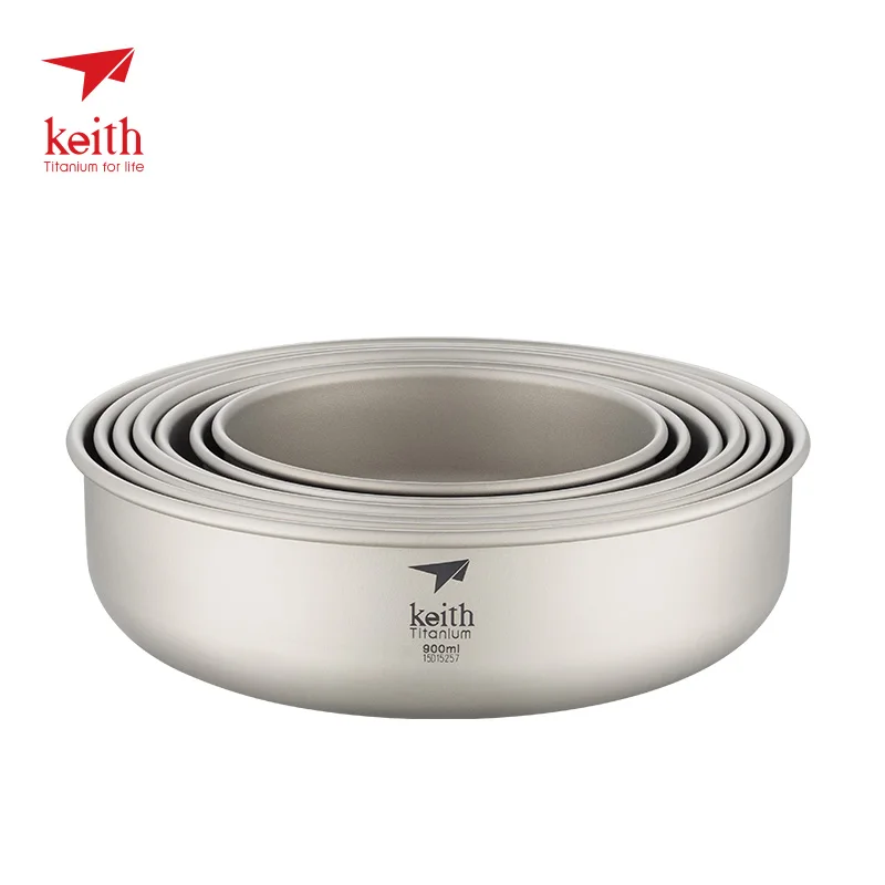 

Keith Titanium Bowl Camping Bowl 43.5g 300ml KT332