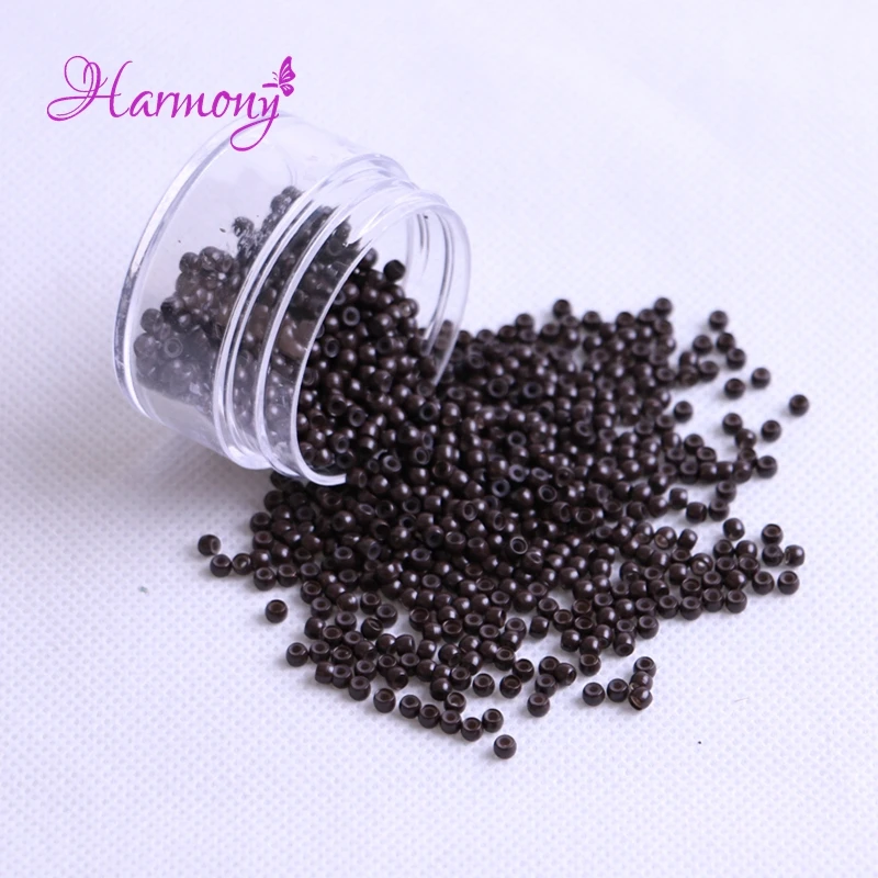 5000개 실리콘 나노 링 2.9x1.6x2.0mm 실리콘 라인이 있는 구리 마이크로 비즈 나노 팁 헤어 익스텐션을 위한 7가지 색상 옵션