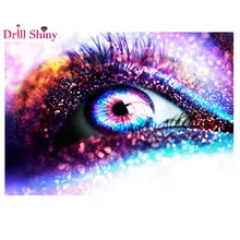 Полная квадратная Алмазная алмазная живопись 5D «сделай сам» фото на заказ "глаза" Алмазная Вышивка крестом Мозаика Декор