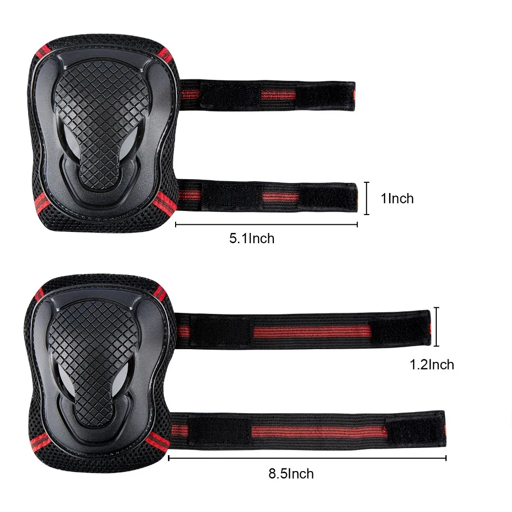 SKL 6PCS/Set Safety Guard Protective Injury Knee Pads Elbow Pads Wrist Pads Suitable for All Sports, Airsoft, Paintball, Hunting SKL 6PCS/Set Safety Guard Protective Injury Knee Pads Elbow Pads Wrist Pads Suitable for All Sports, Airsoft, Paintball, Hunting