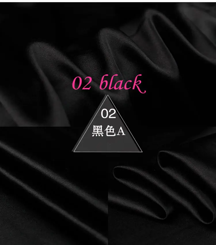 

100% silk fabric Charmeuse silk satin dress,width:140cm,thickness:20mm,length:780cm,color:BLACK,#TONG400