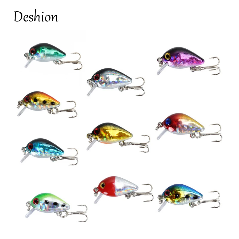 

Deshion Mini Crankbait Fishing Lure 30mm 1.7g Topwater Artificial Japan Hard Bait Minnow Swimbait Trout Bass Carp Fishing