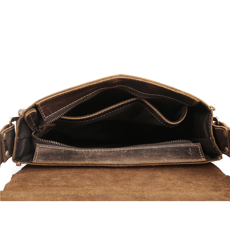 Винтажная мужская деловая сумка из натуральной кожи Crazy Horse, сумка через плечо, сумки для iPad, портфель, сумки для мужчин 7055