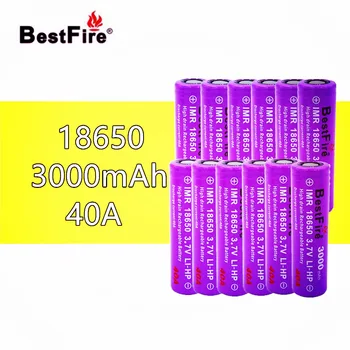 

12pcs Bestfire 18650 3.7V 40A Li-ion Rechargeable Battery 3000mAh for SMOK Alien I PRIV Box Mod Kit E Cigarette 18650 B119