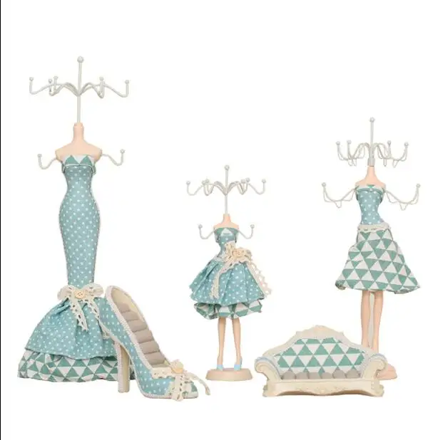 

Creative European Jewelry Necklace Model Frame mannequin Display Earrings rack ear studs ornaments receive box 1pc C613