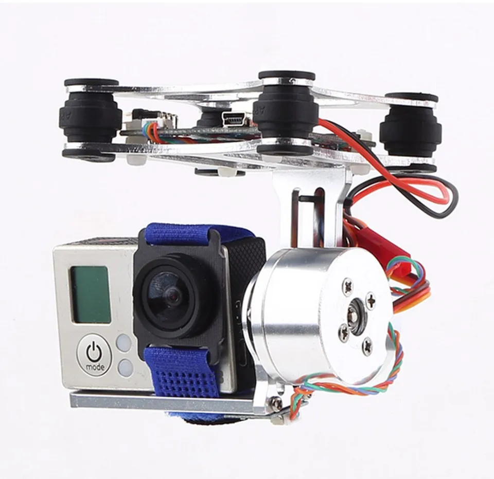 CNC Photo FPV Quadcopter BGC 2 Axis Metal Brushless Gimbal W/ Controller For GoPro 2 3 Camera DJI Phantom 1 2 Walkera X350 Pro