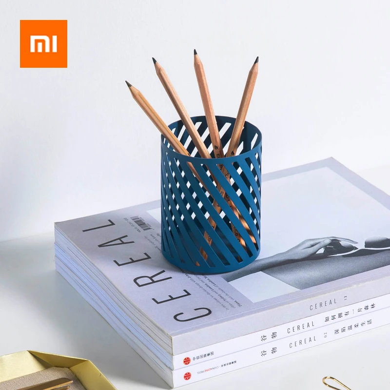 

Xiaomi Hollow Cylinder Pen Holder Office Organizer Desktop Pens Makeup Brushes Holder Storage Box Pot Container For Office/Home