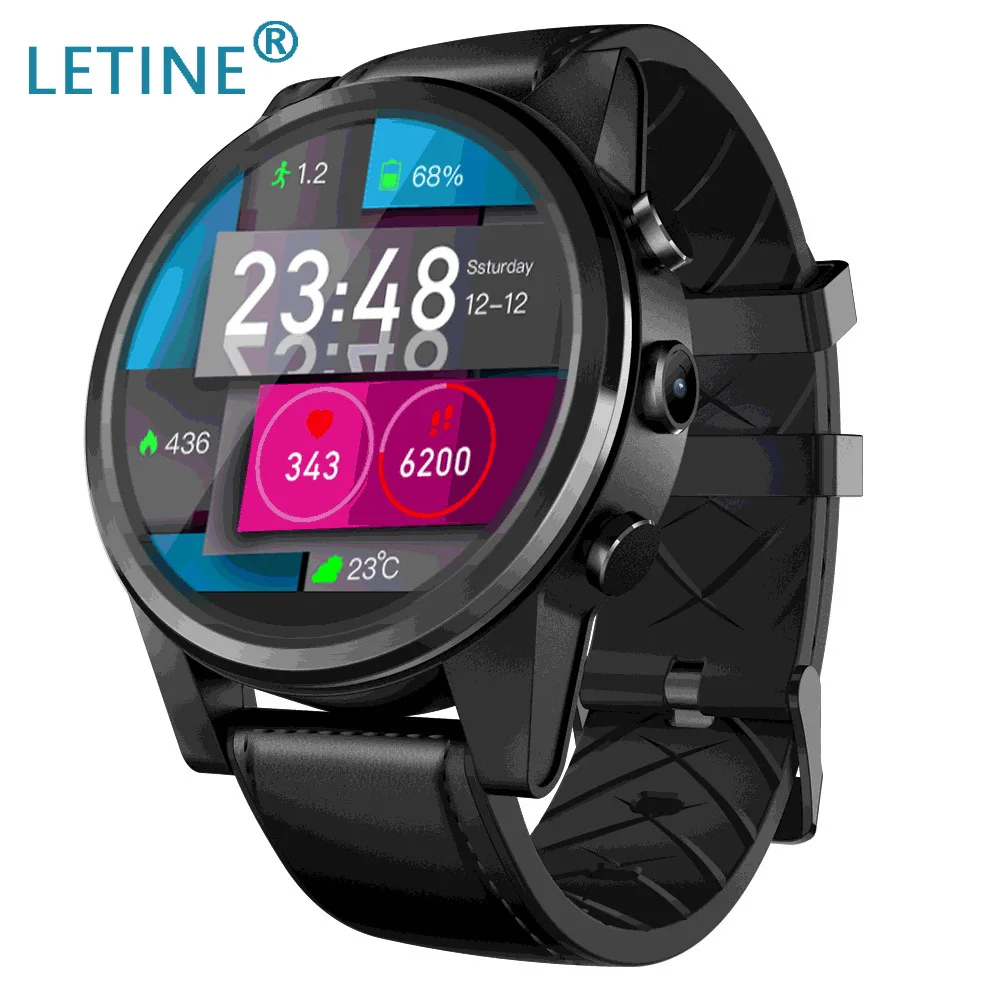 US $118.63 Letine Small Second 4G SmartWatch THOR 4 PRO GPSGLONASS Quad Core 16GB Hybrid Leather Strap Smart Watch