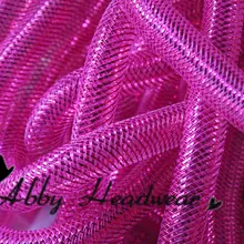 Металлической розово-Золотое конфетти красный cyberlox трубчатый кринолин для использования в пряди человеческих волос для наращивания, падает, бантов 16 мм 60 ярд