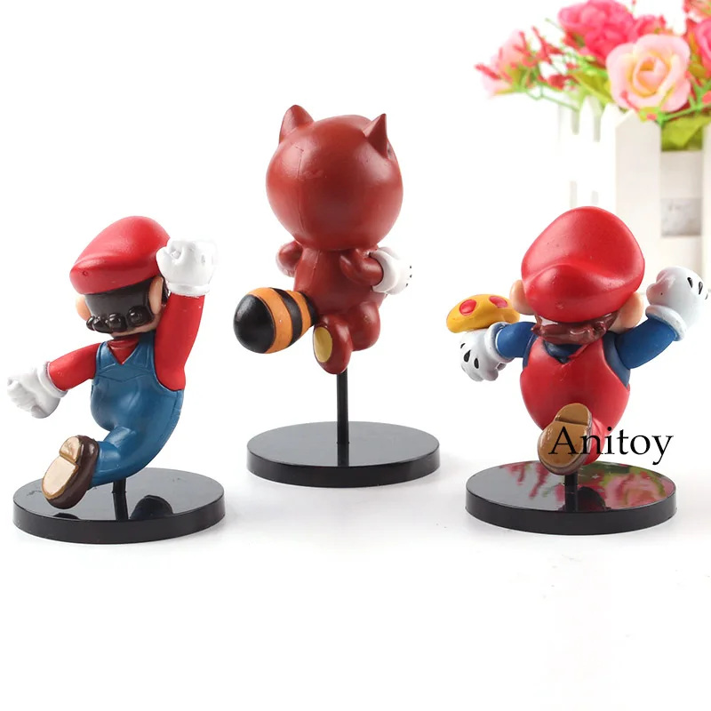 New Super Mario Bros Wii Mario Figure Toy PVC MEDICOM TOY Ultra Detail Figure Action Collection Model Toys for Boys 3pcs/set
