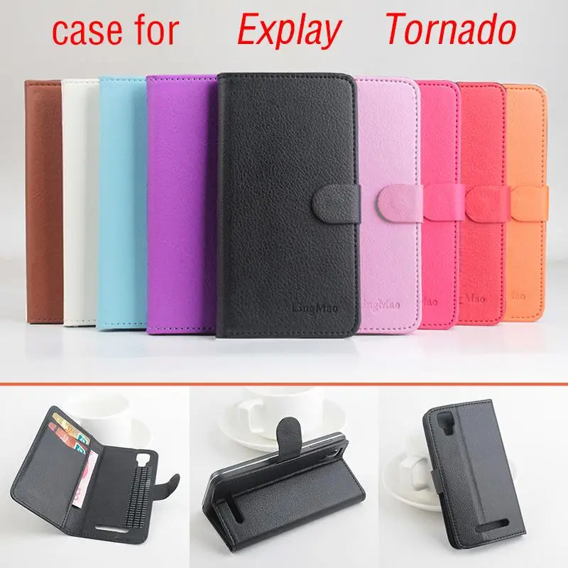 Кожаный чехол-бумажник с откидной крышкой для Explay Tornado Vega Fresh Rio A500 Pulsar Infinity пламя