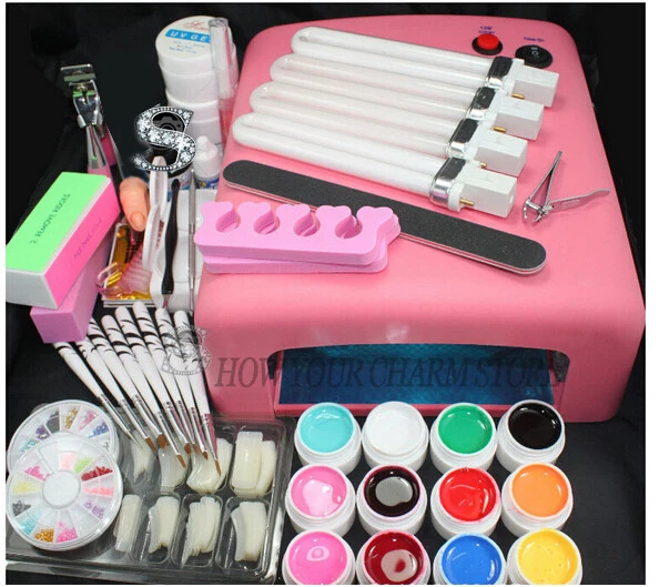 

Wholesale set for nail gel nail tools 36W Timer Dryer Lamp Decorations Kit manicure acrylic nail kit UV Curing Dryer Lamp Light