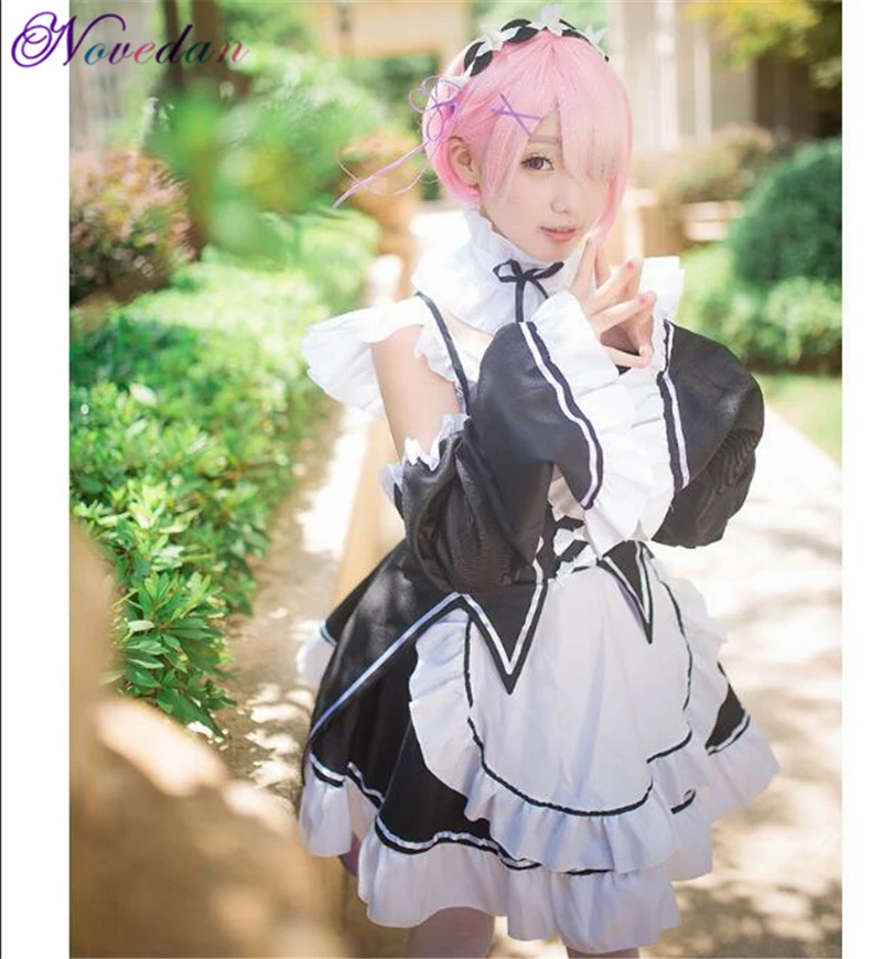 Ram/Rem Косплей Re:zero Kara Hajimeru Isekai Seikatsu Re Life In a Different World Kawaii Sisters костюм горничной платье