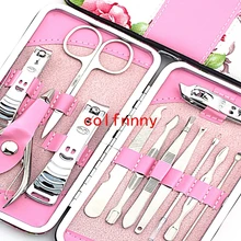 100 компл./лот Быстрая 12 шт./компл. Набор для маникюра и педикюра ножницы машинка для стрижки ногтей набор инструментов для ногтей Пинцет Нож ушной ящик инструменты