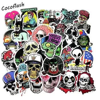 

25PCS Terror Rock Sticker Pack Skeleton Dark Skull Random Style Stickers For Laptop Fridge Bicycle Phone Guitar Toy Stickers