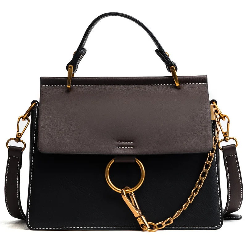 Женские сумки через плечо для женщин, высокое качество, из искусственной кожи, известный бренд, роскошная сумка, дизайнерская сумка, основная женская сумка на плечо - Цвет: black
