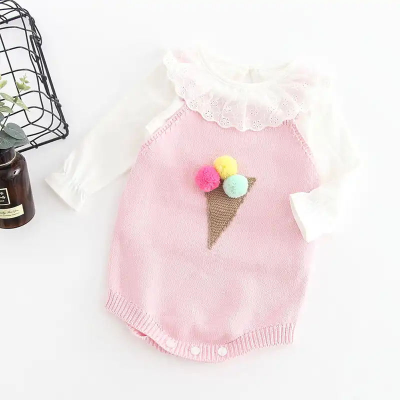 cream baby romper