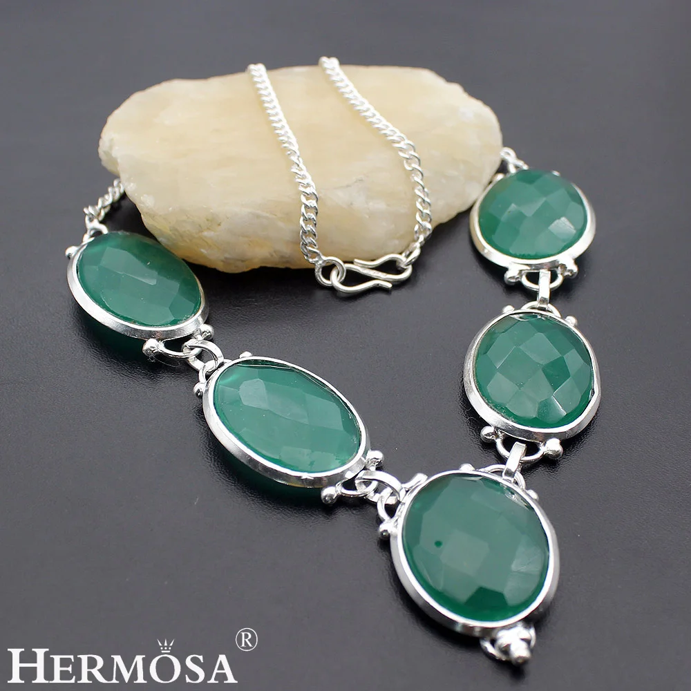 HERMOSA ЮВЕЛИРНЫЙ Уникальный Природный Овальный стерлингового серебра 925 Для женщин