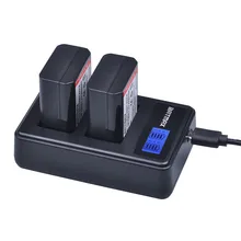 3Pcs 2000mAh Battery AKKU+ LCD Dual Charger for Sony