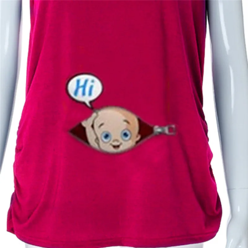 Беременных милый детский жилет с узором из ухода за кожей для будущих мам рубашка без рукавов для беременных топы для беременных Платья для беременных и кормящих D4
