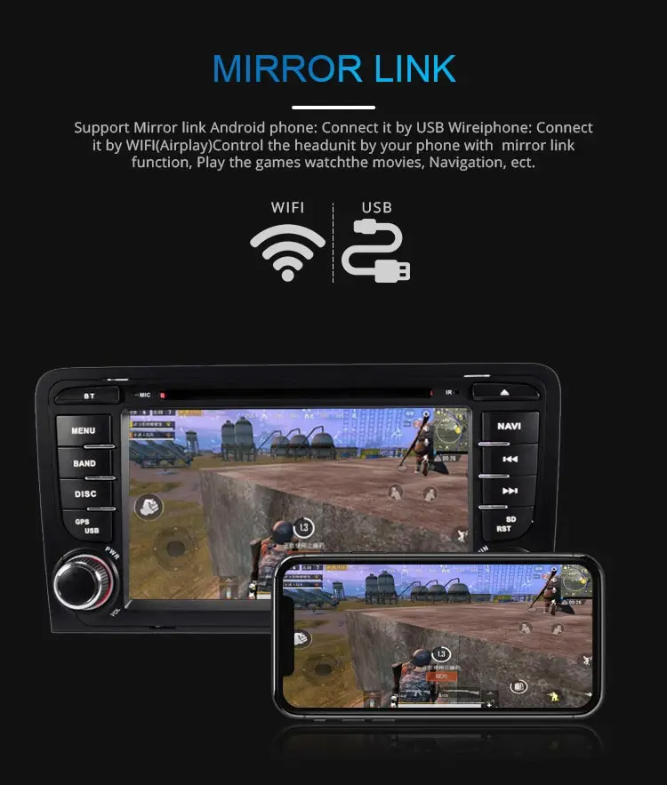 Best JDASTON Android 9.0 Car Multimedia Player For Audi A3 S3 GPS Navigation Stereo 2 Din Car Radio WIFI DVD CD 4G+64G Octa Cores RDS 8