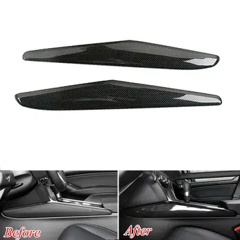 

2Pcs ABS Carbon Fiber Style Car Console Gear Shift Panel Cover Interior Trim Fit For Honda Accord 2018 Accessories Car Styling