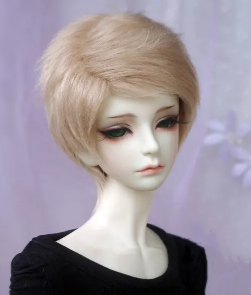 Высшее качество 1/3 1/4 1/6 лен золотой цвет BJD Hair SD Doll парик для шарнирной куклы