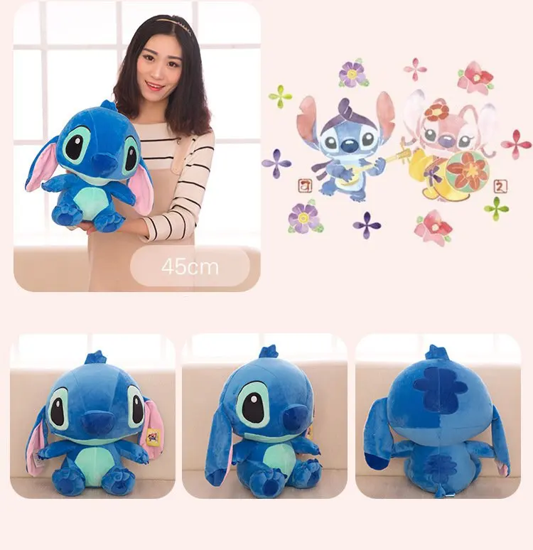 

BLUE and pink Birthday gift stitch Lilo & Stitch plush toy doll children Stuffed toy for baby kids birthday Christmas gift