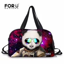FORUDESIGNS/крутая мужская сумка для багажа с животным узором, мужские сумки для выходных, Студенческая дорожная сумка, независимое отделение для обуви